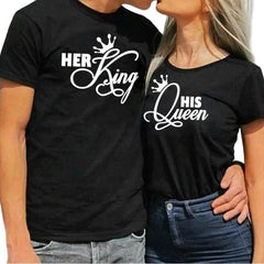 Pärchen T-Shirt - King & Queen